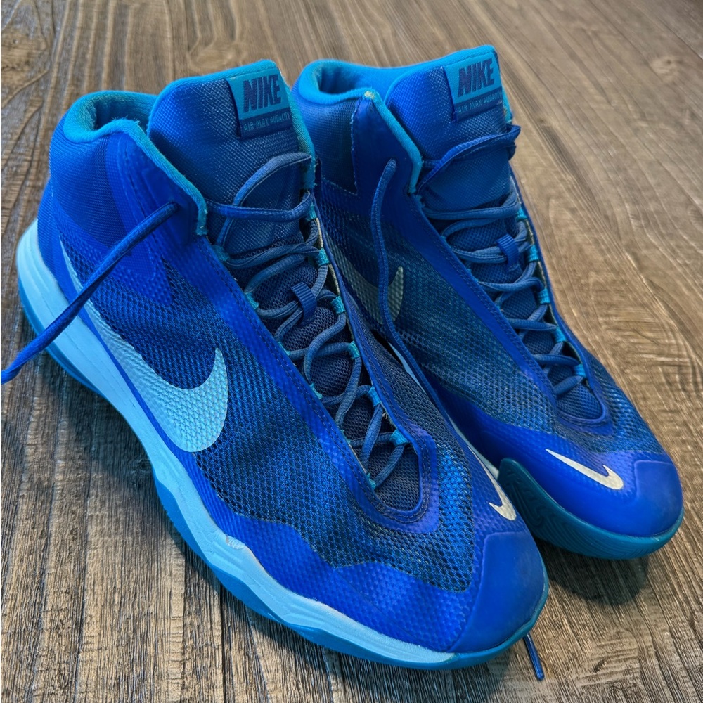 Nike Air Max Audacity Electric Blue High-Top Basketball Sneakers Size 12